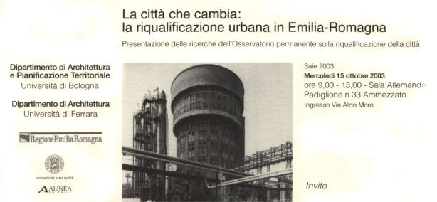Convegno riqualificazione urbana in Emilia Romagna