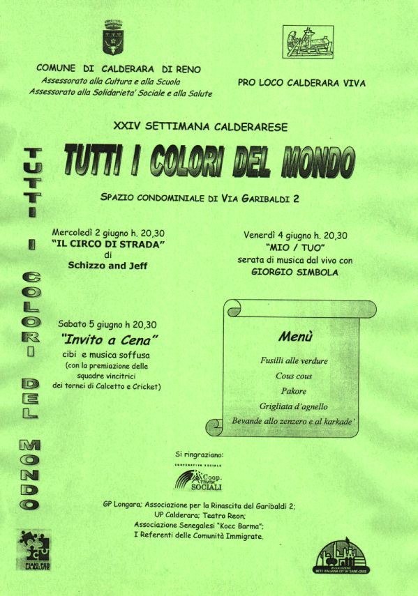 Tutti i colori del mondo - spettacoli e cena
