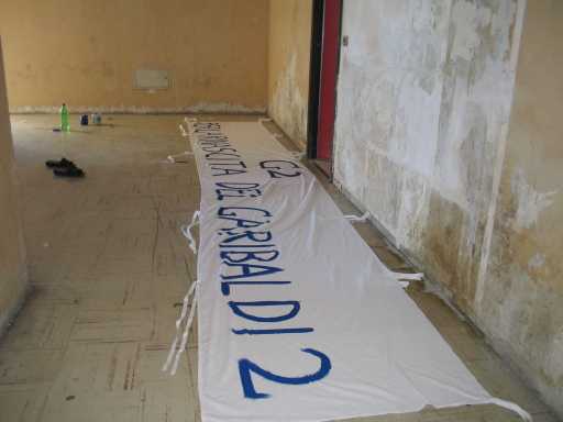 Lo striscione  pronto