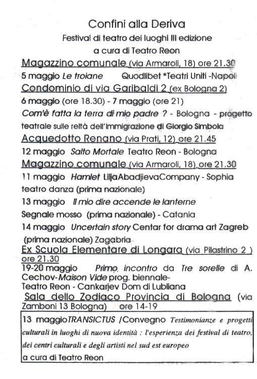 Confini alla deriva